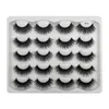 10 pairs dramatic faux mink eyelashes messy fluffy false eyelash extension natural long 3d lashes book cilios