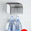 高速壁に取り付けられたバスルームロールペーパーホルダー防水プラスチックトイレティッシュボックス5211907