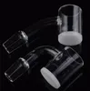 4mm Opaque Bottom Gavel Quartz Banger With 10mm 14mm 18mm Male Female Flat Top Quartz Banger Nails For Glass Bong Dab Rig