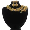 Vintage Statement Necklace Earrings Bracelet Set with Crystal Drag Queen Costume Jewelry for Women Party 7 Colors 1 Set