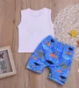 Kids Designer Kleding Jongens Cartoon Vest Shorts 2 stks Sets Katoenen Mouwloze Peuter Boy Outfits Boutique Baby Kleding 5 Designs DHW3709