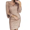 Gold sequin vestidos de baile mulheres 219 verão profundo v neck sexy vestido clube desgaste mini vestidos curtos vestidos de noite festejos