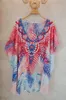 2019 boho bawełniana sukienka tunika plaża pokrywa dla kobiet Pareo de Plage Swimsuit Cover Up Beach Sarongs Swimwear Kaftan # Q801