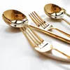NIEUW ARBOUWEN Home Dining Tools Roestvrij staal Flatware PVD Gold Finishing Hand Polishing Set Set Mes Lepoon Spoon Set1102336