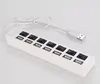 7 Port usb hub Multi LED High Speed 2.0 480Mbps Hub On/Off Switch Portable USB Splitter Peripherals Accessories For Computer