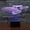 3D Illusion Battleship Remote Contral Table Desk Night Light Lamp Thuiskantoor Kinderkamers Decoratie en vakantie verjaardagscadeau