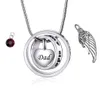 N'est plus à mes côtés, pour toujours dans mon cœur d'ange ailes sculptées collier urn de crémation pour maman papa pendentif cristal cristal