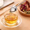 Spring Tea Time Heart Tea Infuser Bekvämlighet Hjärtformade Rostfritt Stål Te Teer Verktyg Herbal Spoon Ball Loose Leaf Filter med kedjekrok