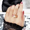 Neuer Kronenring für Damen, Zwei-in-Eins-Netz, roter Herrenring, japanischer und koreanischer Zustrom von Fingergelenken, offener Ring