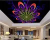 Photo Wallpaper High-quality silk wallpaper with symmetrical colorful expanded floral decoration zenith