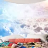 3D ciel nuages blancs tapisserie tenture murale couvre-lit dortoir couverture serviette de plage toile de fond maison chambre mur art plusieurs tailles dropship4748311