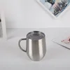 Kol Çift Duvar Paslanmaz Çelik Vauum İzoleli Bardaklar Coffee Mug ile 12oz Yumurta Mug Şarap Gözlük Şarap Tumbler