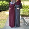 2019 Mujeres musulmanas Abaya Turquía Medio Oriente Musulmán Vestido musical Robe Ramadán Abaya Patchwotk Elegant Club Party Clothing Islámica