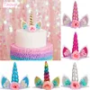 Unicorn Party Supplies Bolo Topper Acessório Festa de aniversário Decor