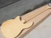 Guitare basse électrique semi-creuse à 4 cordes avec pont R, matériel chromé, peut être personnalisée