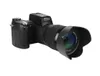 Protax D7300 Dijital Kameralar 33MP Profesyonel DSLR 24X Optik Zoom Telefotos 8x Geniş Açı Lens LED Spot Işık Tripod