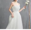 Robe de mariée en dentelle robe de bal ivoire envoyer avec jupon Salut Lo robes de mariée sans agrafes à lacets en tulle avec dentelle florale