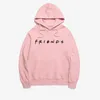 Goedkope Hot Sale Hoge Kwaliteit Dames Vrienden Letters Print Lange Mouwen Hooded Sweatshirts Vrouwelijke Hoodies Jasje Trui