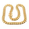 Gold Chain Mens Necklace Stainless Steel Jewelry Hip Hop Luxury Designer Necklaces Rapper Statement Cuban Link Men Accessories Jew3542592