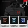 Veste chauffante chaude d'hiver pour hommes et femmes, veste à capuche chauffante à infrarouge USB, vêtements thermiques électriques, imperméable, veste de ski et de randonnée