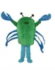 Venda direta da fábrica 2019 a cabeça um traje da mascote do caranguejo verde e azul para que o adulto vista for sale