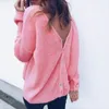 Women Knitwear Cardigan Sweater Tops Clothes Solid Button -neck Knitted Sweater long sleeve casual cotton Outwear Clothes