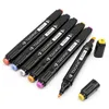 TouchFive 168 Color Art Markers Set Dual Headed Artist Sketch Fey Alkoholbaserade markörer för animation Manga Luxury Pen School SUP2819