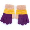 Gants tricotés pour enfants d'automne et d'hiver couleur bonbon de dessin animé chaud plus épaississement de velours tous font référence aux gants d'étudiant magiques WCW759
