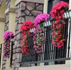 바이올렛 인공 꽃 장식 시뮬레이션 발렌타인 데이 웨딩 벽 교수형 바구니 꽃 난초 실크 꽃 덩굴 GB1243