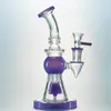 Zebra Newest Heady Glass Bong Water Pipes Showerhead Perc Pyramid Design Bongs Short Nect Mouthpiece Oil Dab Rig With Bowl 14.5mm Female joint bon