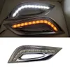 1 Pair Day Lights for Hyundai Sonata 8 (8th Sonata) 2010 2011 2012 2013 Car LED DRL 12V Daytime Running Lights with Fog Lamp Hole