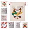 Weihnachtssack Canva Tasche große organische schwere Kordelzug-Taschen für Kinder 39 Farben