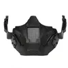 Utomhus Ståltrådsnät Mask med huvudband Arufsoft Skytte Ansiktsskydd Gear Tactical Fast Helmet Wing Rail Side Rail Mount NO03-117