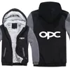 Inverno com capuz Opel OPC logotipo do carro impressão Homens mulheres Quente Engrossar Hoodies roupas de outono moletom com zíper jaqueta de lã com capuz streetw7230645