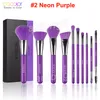 Make-up borstels set docolor neon perzik kabuki make-up borstel 10 stks concealer foundation blending blozen ogen gezicht poeder cosmetische borstels DHL