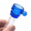 Bol en verre clair avec verre à main bong 14mm 18mm mâle raccord de raccord de tuyau d'eau de tuyau d'huile