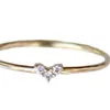 sieraden agete hart zirkoon ringen 14k vergulde dunne ringen voor vrouwen eenvoudige fashion242o