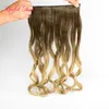 Clip In Hair Extensions Brown Blonde Höjdpunkter 5 Klämma i Syntetiskt Rikt Hår 250gram Syntetisk Braiding Hair Clips Marley Twist