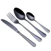 4 قطعة / المجموعة العشاء الفولاذ المقاوم للصدأ أطباق السكاكين مجموعة العشاء السكاكين ملاعق الشوك للمنزل المطبخ بار