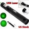 200-milowy USB Green Laser Wskaźnik Astronomia 532 Nm Grande Lazer Pen 2in1 Star Cap Belka Wbudowana zabawka dla zwierząt akumulatorowych