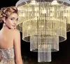LED Modern Pendant Lamps Fixture K9 Crystal Chandeliers Multi Circles Home Indoor Lighting Hotel Hall Lobby Parlor Crystal Hanging MYY