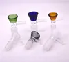 Bowl for Glass Bongs Funnel Bowls Pipes Thick slides bong smoking color piece heady wholesalers oil rigs pieces 14mm 18mm slide dab