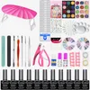 whole New Nail Set Makeup Brush 6w UV Lamp Dryer Nail Gel Polish Soak Off UV Manicure Products Gel Nail Polish Kit5198110