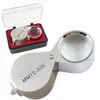 Nya 30x 21mm Juvelerare Ögon Loupe Förstoringsglasmikroskop och tillbehör Förstoringsglas Optisk Mini Identifikation Högkraft Smycken Förstoringsglas