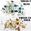 Stickers nagel diamant diamant edelsteen 3D hints verschillende doe -het -zelf gemengde kleurdecoratie. A874