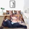 Anime Girls 3D Printed Bedding Set Däcke Cover Set Pillow Case Twin Full Queen King Adult Kids Bedclothes6817534