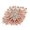 Vintage Look Rhodium Silver Plated Clear Rhinestone Crystal Diamante Bouquet Brooch Pin Prom Party Pins