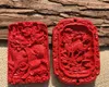 Pendentif avec étiquette de licorne de feu cinabre, collier en jade kylin rouge empereur de chine pour hommes et femmes, livraison gratuite