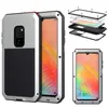 Coque en métal pour iphone 12 11xs max Huawei p30 mate 30 Note 20 S10 S9 PLUS avec couvercle en verre trempé antichoc Etui étanche