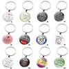 Leer sleutelhanger leraar neemt een hand opent een geest en leert een hart cabochons glazen sleutelhangers sleutelringen sieraden accessoires geschenk